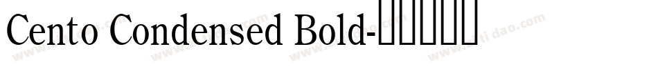 Cento Condensed Bold字体转换